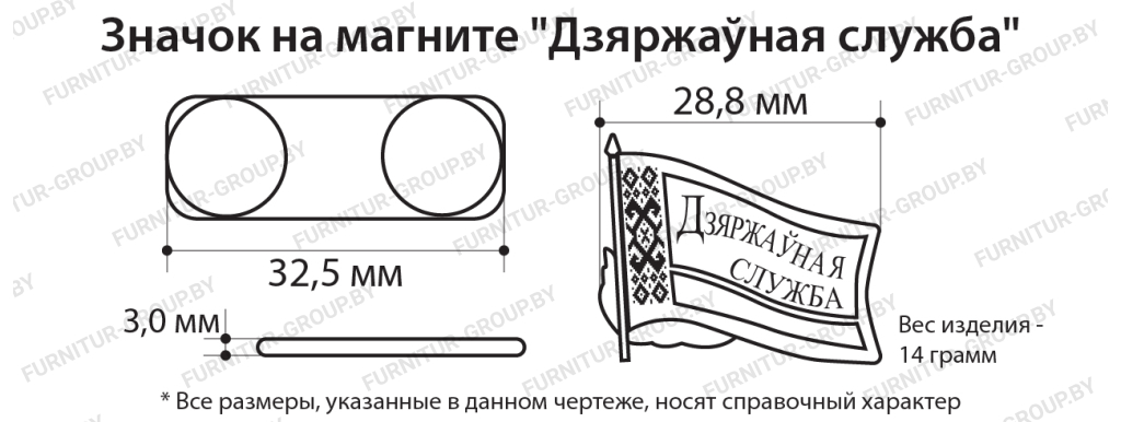 Значок на магните ДЗЯРЖАЎНАЯ служба.jpg